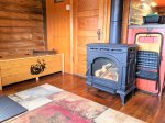 Warm and cozy gas fireplace
